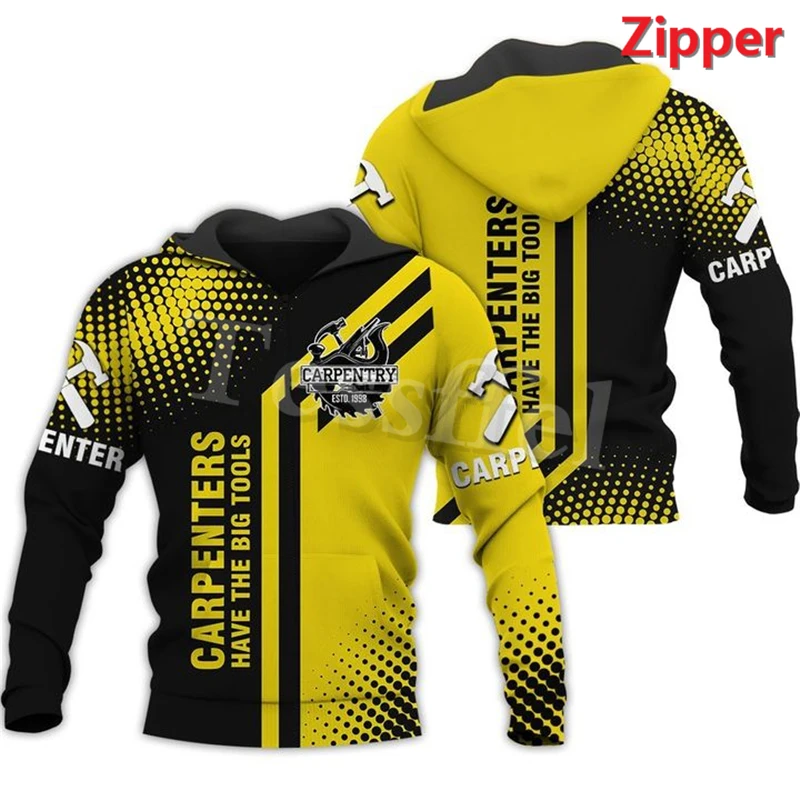 

Tessffel Carpenter Worker 3D Print Fashion Men's Sweatshirt Harajuku Zipper Hoodie Lumberjack Casual Unisex Pullover Style-5