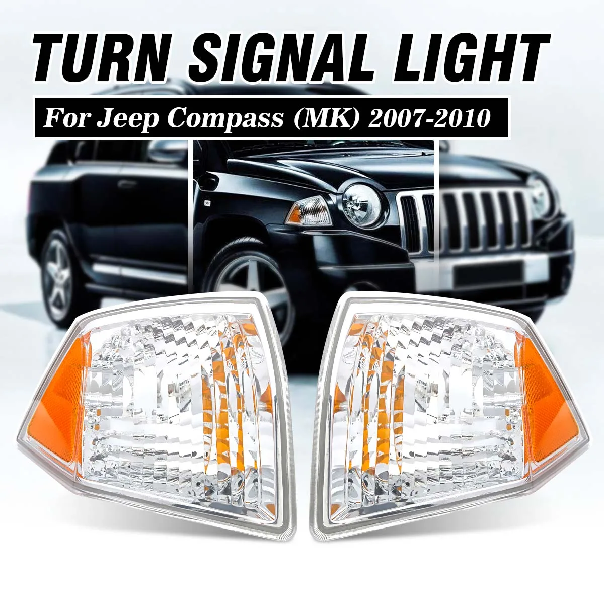 

car Turn Signal Corner Light Side Marker Parking Lamps Left & Right Side for Jeep for Compass 2007 2008 2009 2010