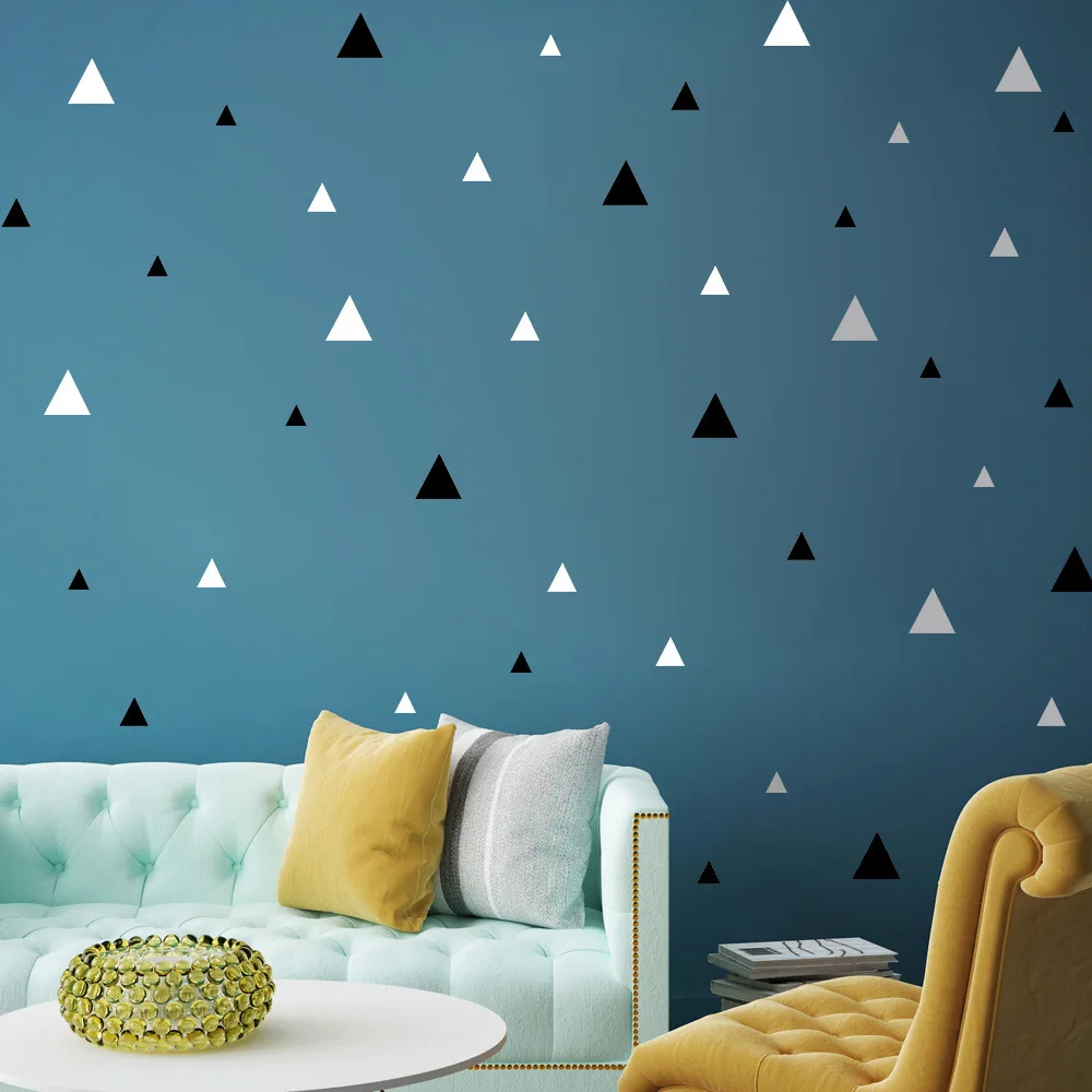 Детская Настенная Наклейка с маленькими треугольниками для детской комнаты