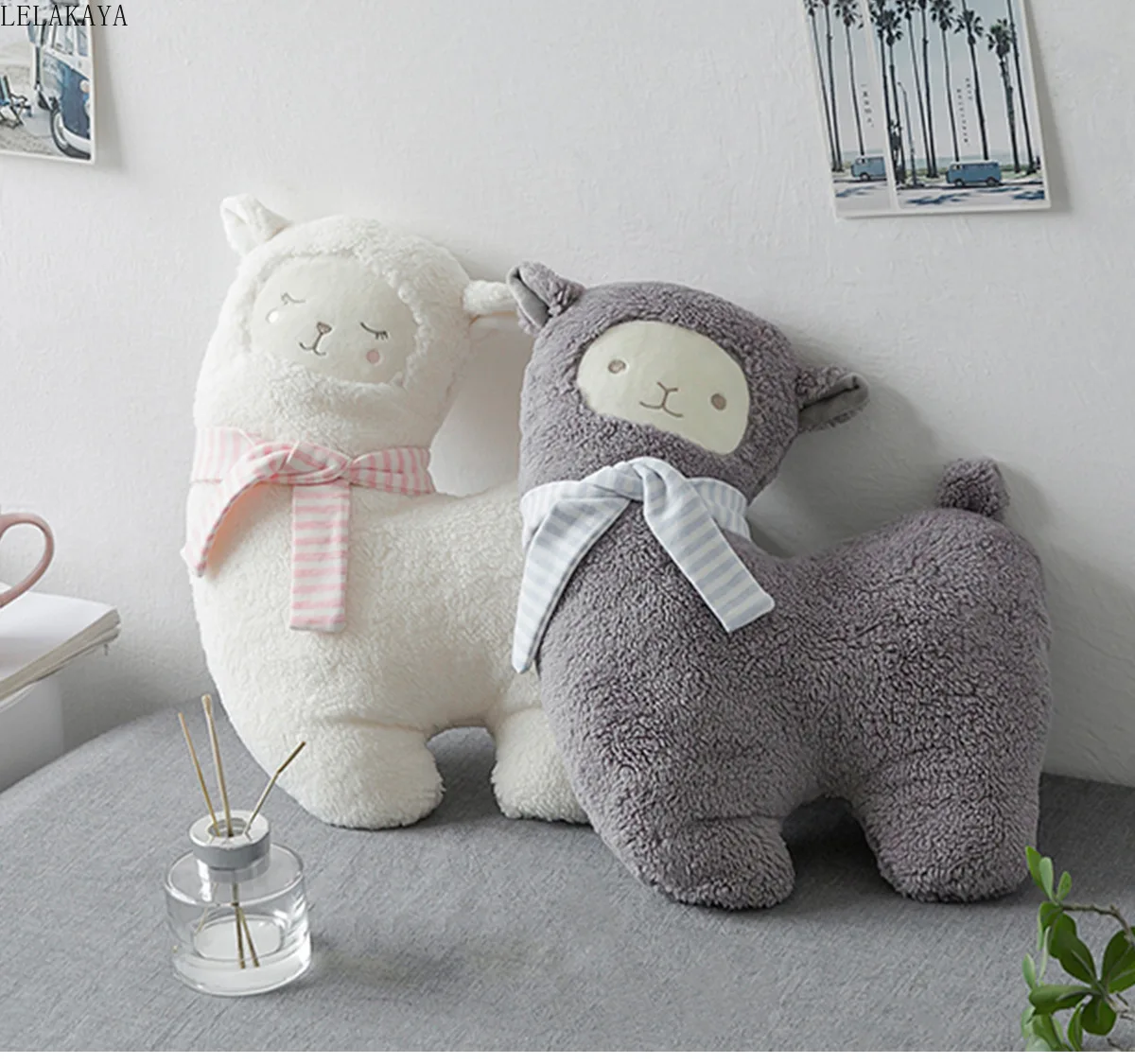 Аниме плюшевая подушка 1 шт. мягкая набивная кукла мультяшное животное альпака