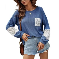 2022 basic all match women sweaters spring autumn patchwork lace top loose pullover knitted sweater female jumper soft warm pull