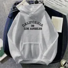 Женский свитшот с длинным рукавом, винтажный свитшот большого размера с принтом в виде букв Лос-Анджелеса, толстовка с капюшоном, осень 2021