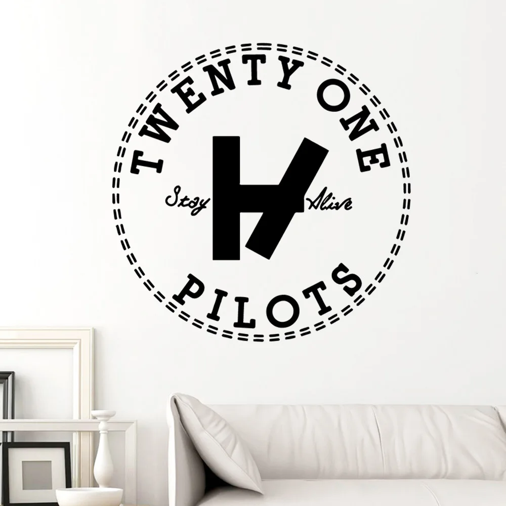 

Diy Quotes Twenty One Pilots Wall Decals Pvc Mural Art Poster For Bedroom Livingroom Decor Music Bar Waterproof Wall Decal LW361