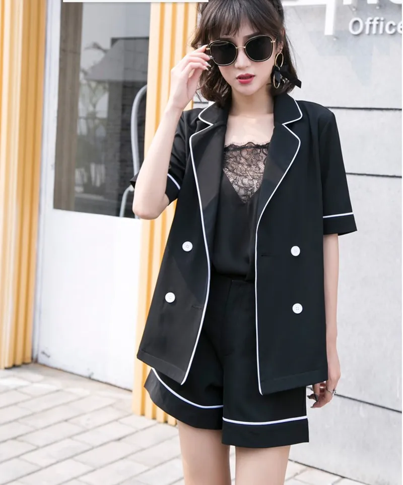 

new arrival girls fashion summer holiday beach clothing sets two pcs sets with short pant lady black blue XL L M #L272