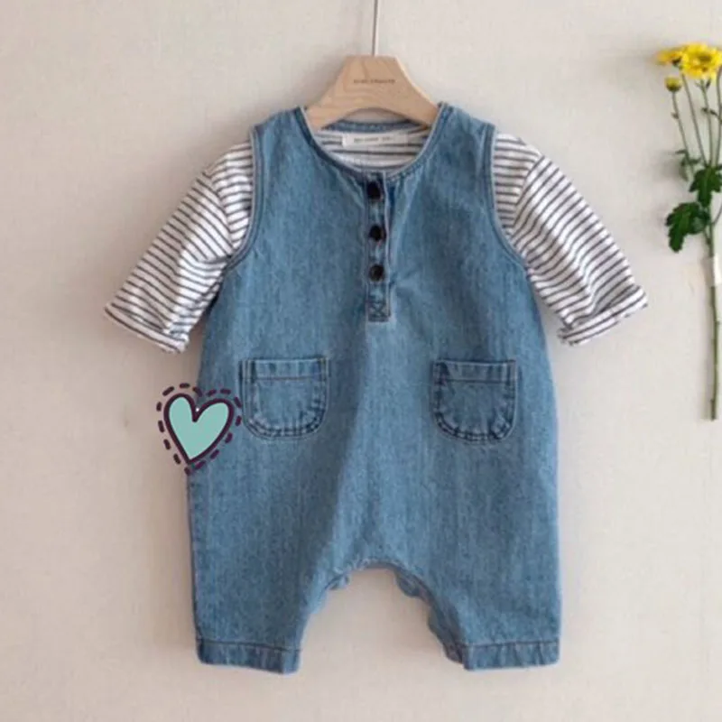 Комбинезоны для маленьких мальчиков и девочек ковбойские комбинезоны без