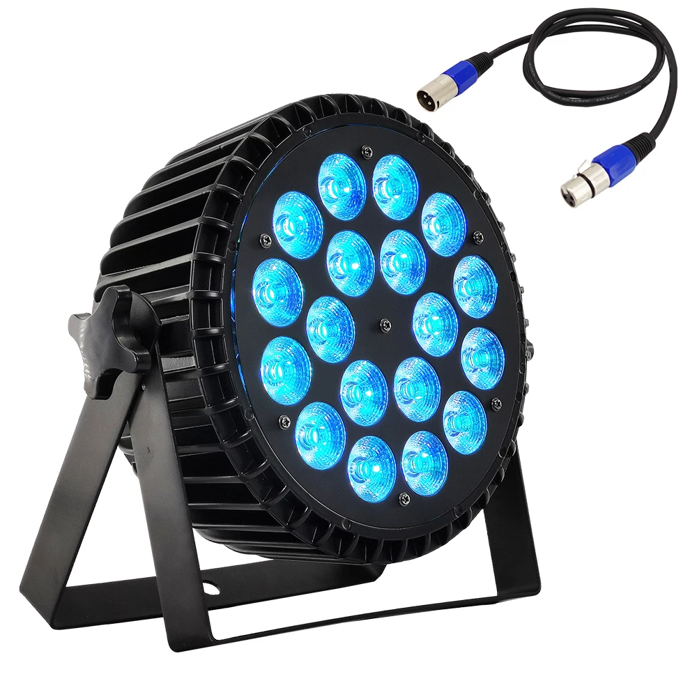 Алюминиевый 18x18 Вт Led Par Светильник RGBWA UV 6in1 Dj красящий светильник s + 1 шт. м DMX