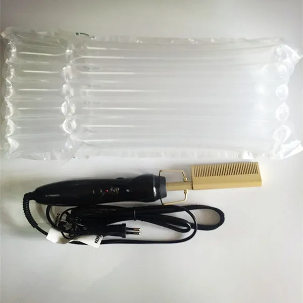 EU plug Without box Щипцы для завивки волос, гребень для влажных сухих волос, щипцы для завивки волос, выпрямитель для волос, электрическая, Экологически чистая, титановый сплав YJ4 - Цвет: EU plug Without box