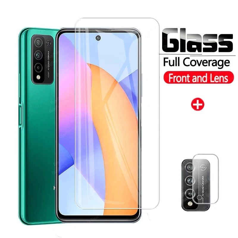 

2 in 1 Tempered Glass For Huawei Honor 10X Lite Screen Protector On Honor 10X Light 6.67 10x Camera Len Film Protective Glass 9H