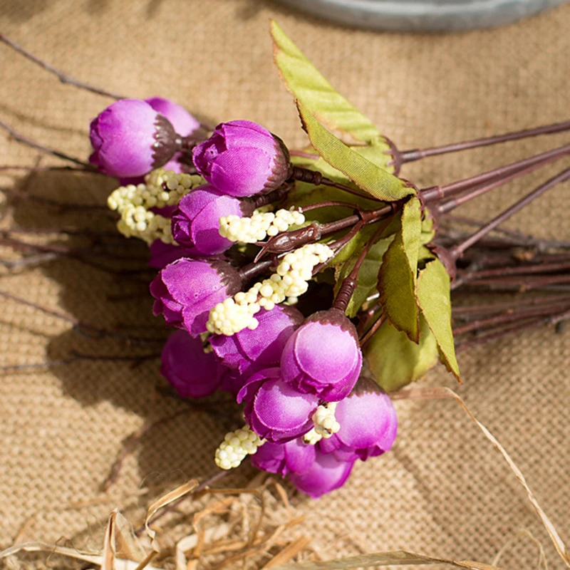 15 голов/Букет Искусственный цветок искусственный бутон Свадебная вечеринка
