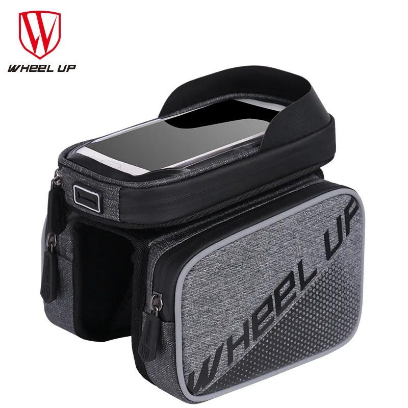 

6 In Touch Screen Bicycle Bag Bike Phone Bag,Double Pouch Cycling Bag for Bicycle Pannier Bag Waterproof Bicycle Bag Accessories
