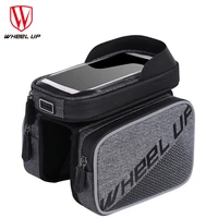 6 in touch screen bicycle bag bike phone bagdouble pouch cycling bag for bicycle pannier bag waterproof bicycle bag accessories