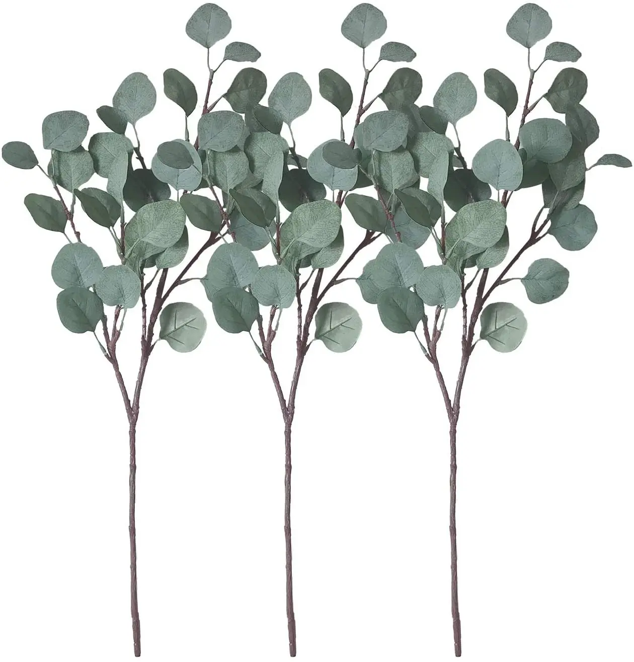 

Artificial Eucalyptus Garland Long Silver Dollar Leaves Foliage Plants Greenery Fake Plastic Branches Greens Bushes