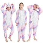 Пижама-кигуруми детская зимняя фланелевая, в виде единорога
