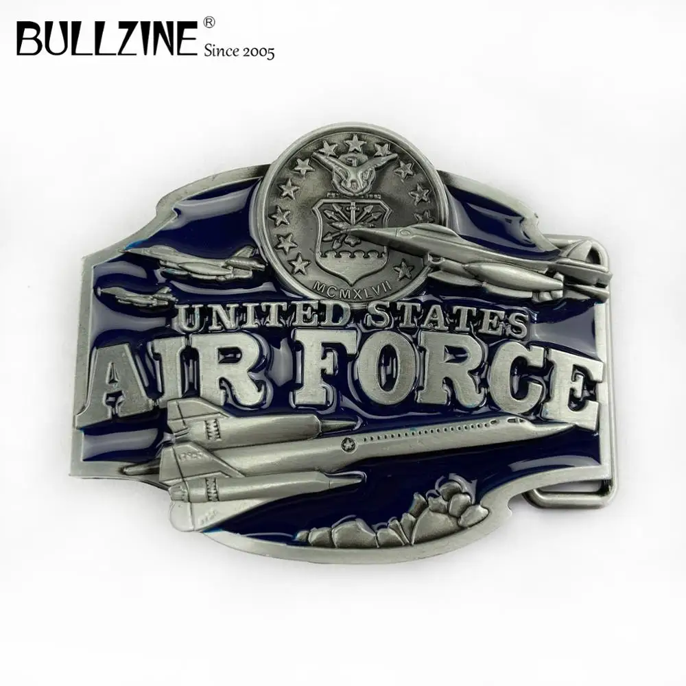 В Bullzine ВВС США пряжка на ремешке с цветной эмалью магическое Оловянное ожерелье