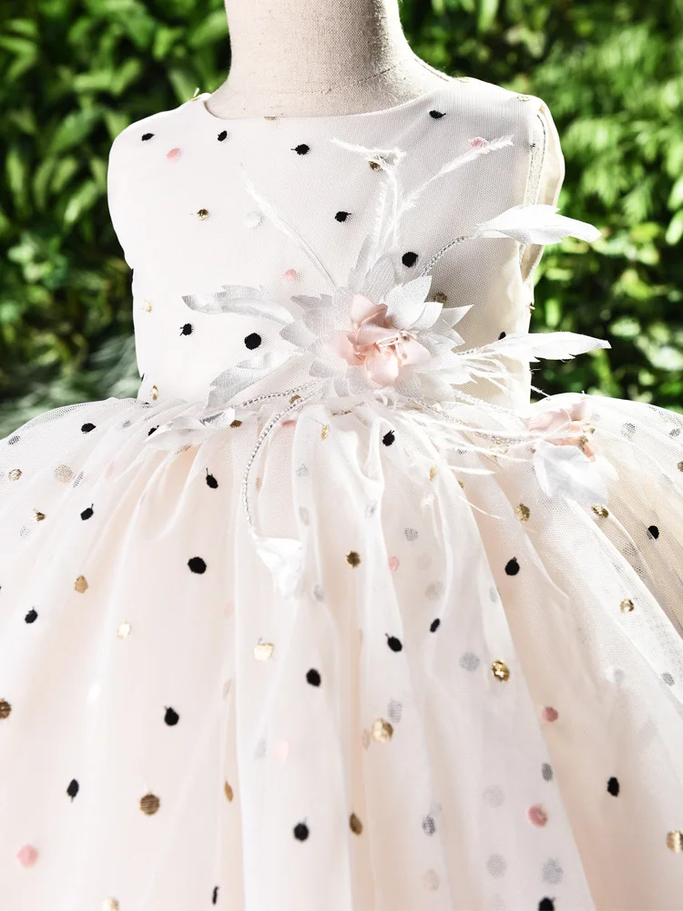 

High-end Girls Dress Elegant Princess Children Party Dress Wedding Gown Kids Dresses for Girls Birthday Party Dress Vestido Wear