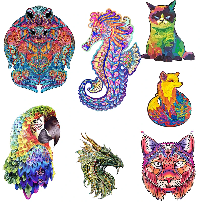 

3d Wooden Puzzle for Wood DIY Dragon Crafts Animal Adults Children Shaped Christmas Gift wooden jigsaw puzzle Hell Difficulty