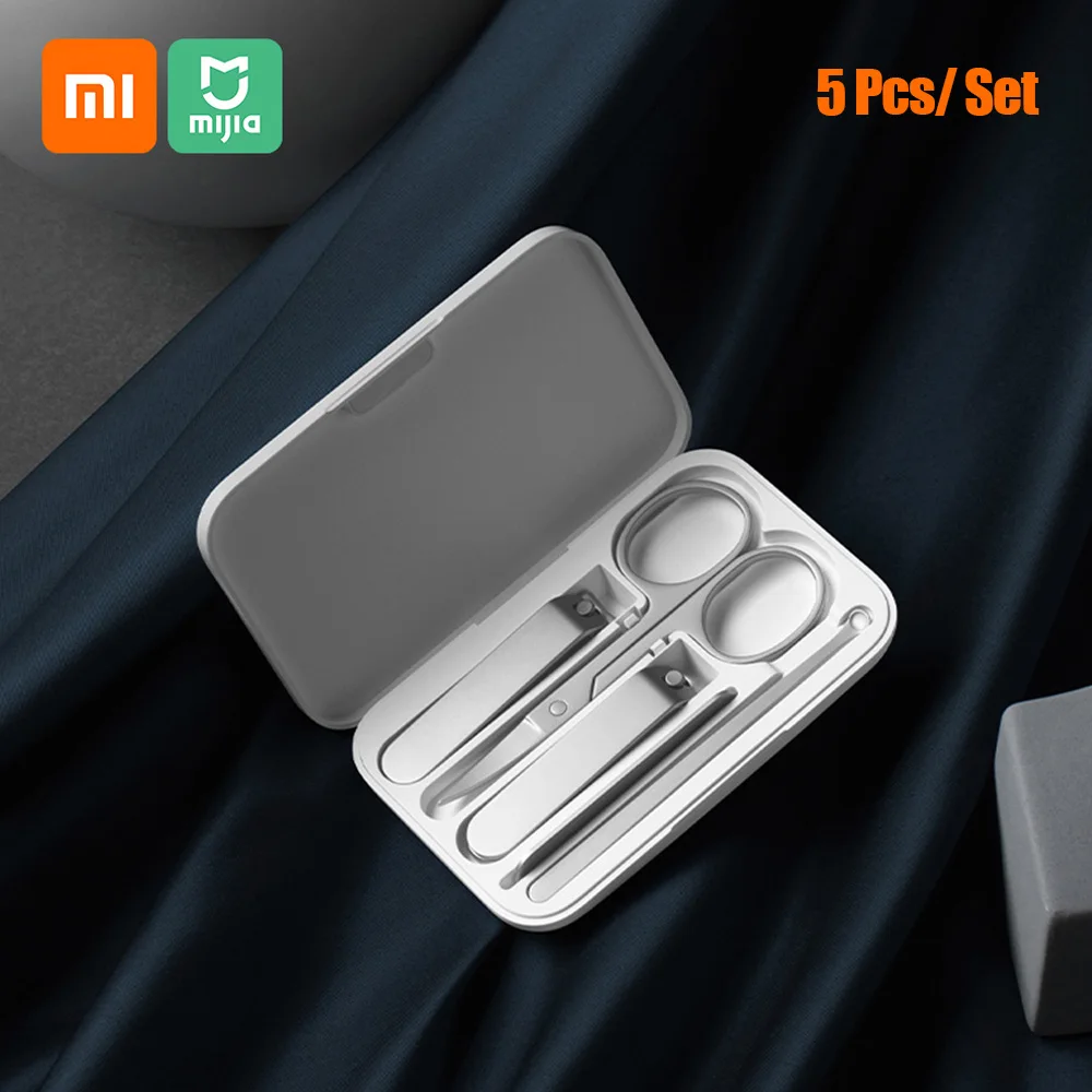 

Xiaomi Mijia Nail Clippers Set Stainless Steel Trimmer Pedicure Care Clippers Earpick Nail File Professional Beauty Trimmer Tool