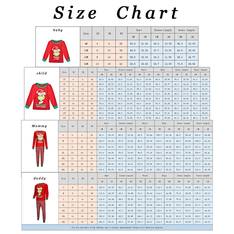 

Christmas Parent Child Outfit Christmas 2020 Print Pajamas Sets Two Pieces Long Sleeve Trousers Elastic Band Family Pajamas Sets