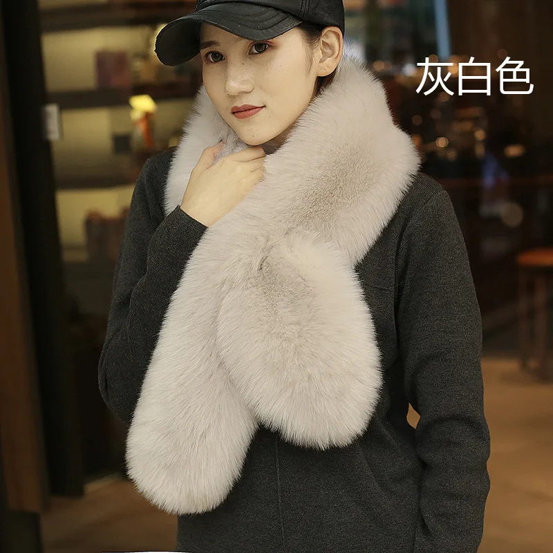 gray white 110cm Модные вечерние накидки, вечерняя накидка из искусственного меха, кружевное покрывало, теплый большой платок, Зимний свадебный плащ, свадебные аксессуары, женский меховой палантин - Цвет: gray white 110cm