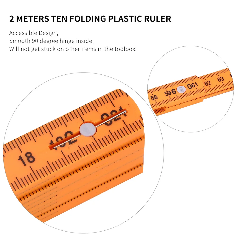 

1pc Folding Ruler with Clear Reading Foldable Ruler Professional Measuring Tool