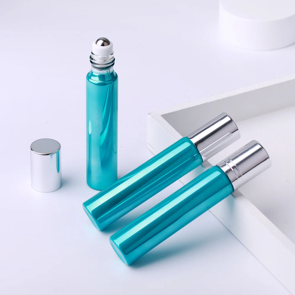 Стеклянная парфюмерная бутылка 5 шт./лот 10 мл зеленая для эфирного масла пустая