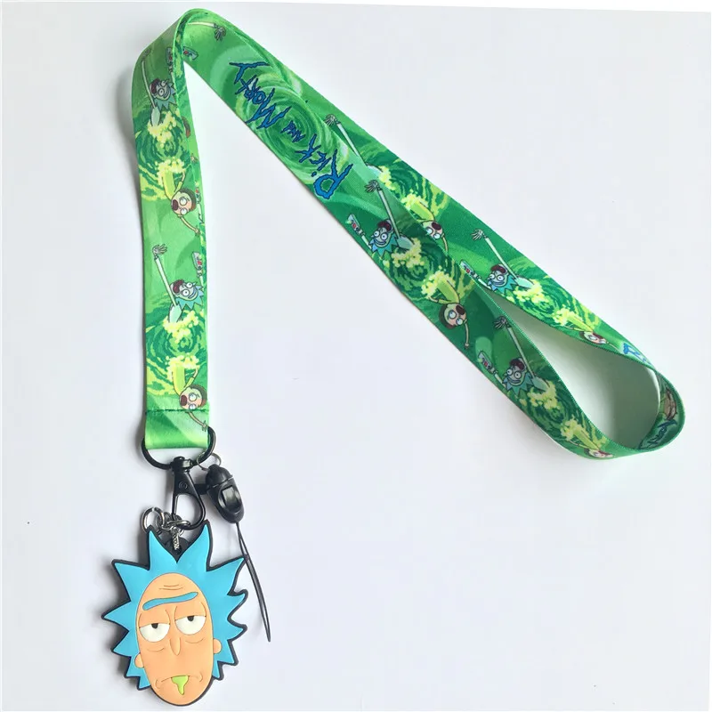 A And Rick Брелок для ключей с аниме-героями мультфильмов; Ремешок Для ключей; Ремешок для мобильного телефона; веревка для удостоверения личности; веревка для спортзала - Цвет: A And Rick