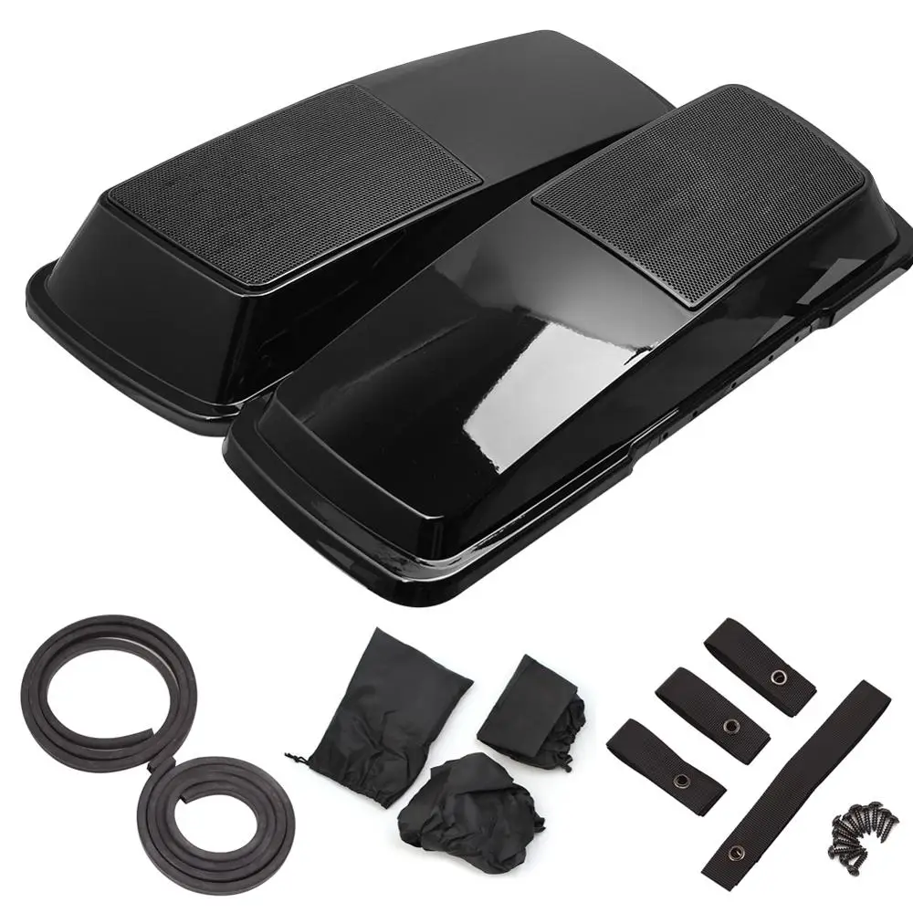 Аксессуары для мотоциклов черная седельная сумка крышка динамик вырез ж/гриль
