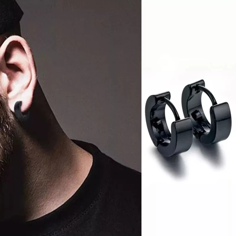 

8 Pairs/Set Stainless Steel Punk Earrings Hip Hop Rock Gothic Ear Studs Unisex Women Men Decorations Jewelry Gifts