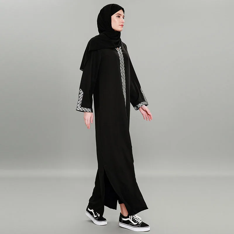 Abaya новый дизайн распродажа кардиган мусульманский хиджаб спереди закрытый с
