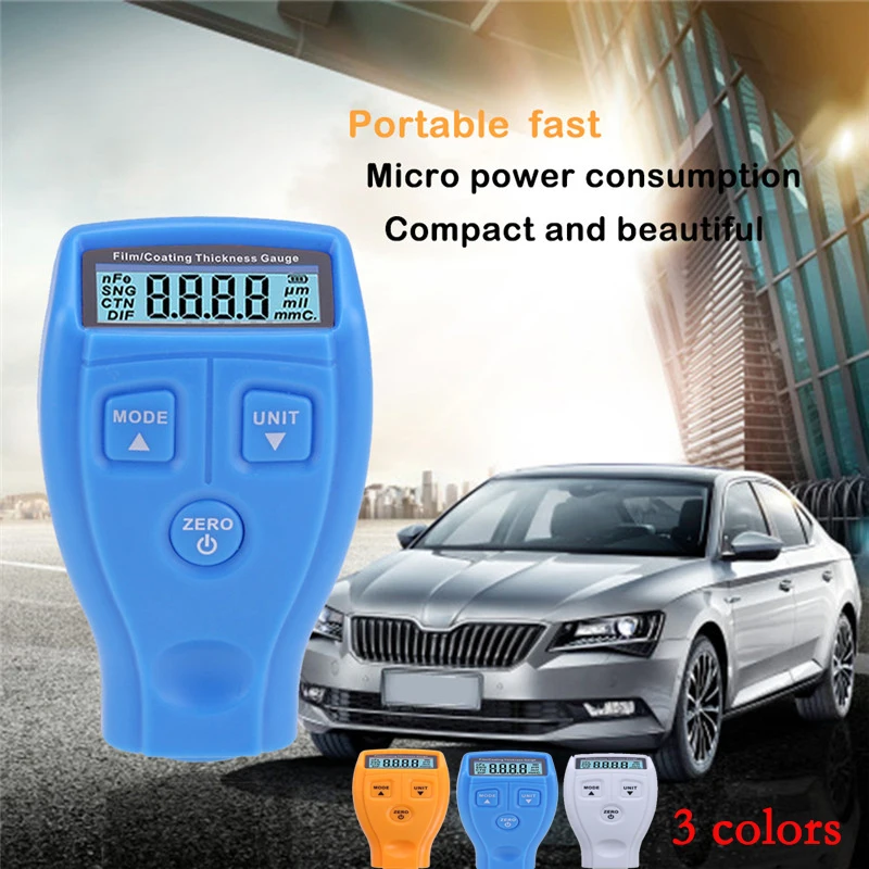 Цифровые Толщиномеры GM200 измеритель толщины пленки с ЖК дисплеем Немагнитный для