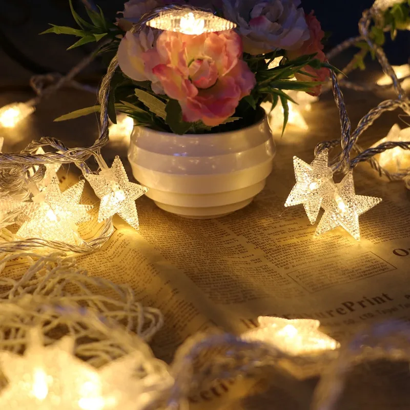 New Year Snowflakes String Light LED Christmas Decor for Home Hanging Garland Tree Ornament Navidad Xmas Gift. | Дом и сад