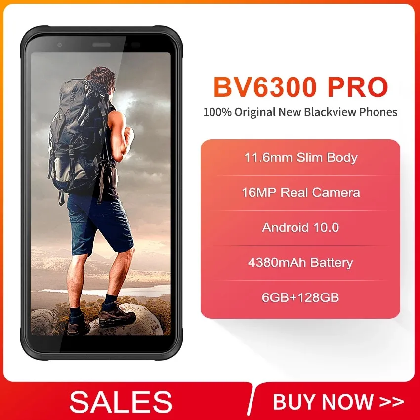Смартфон Blackview BV6300 Pro прочный 6 + 128 ГБ IP68 4380 мА · ч Android 10 NFC 4G мобильный телефон