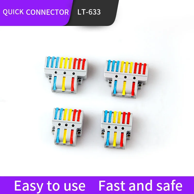 

MINI Quick Wire Connector Quick Splitter PCT SPL Universal Wiring Cable Universal Push-in Connector2 In 4/6 Out 3 in 6/9 out LED