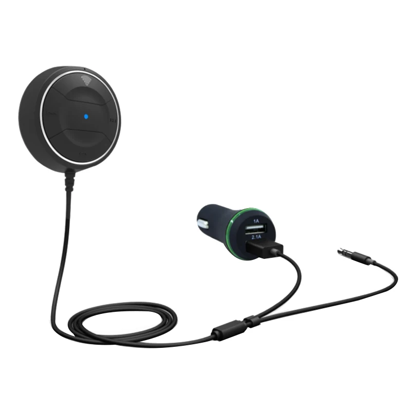 

Автомобильный комплект Bluetooth, гарнитура AUX 3,5 мм, музыкальный аудиоприемник, Автомобильный MP3-плеер, автомобильное зарядное устройство с дву...