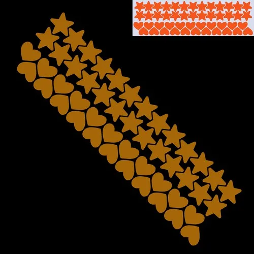 22 Heart 26 Stars OR Светящиеся Настенные наклейки для детских комнат Diy украшения флуоресцентные светится в темноте домашний Декор наклейки, звезды/круги/сердца - Цвет: 22 Heart 26 Stars OR