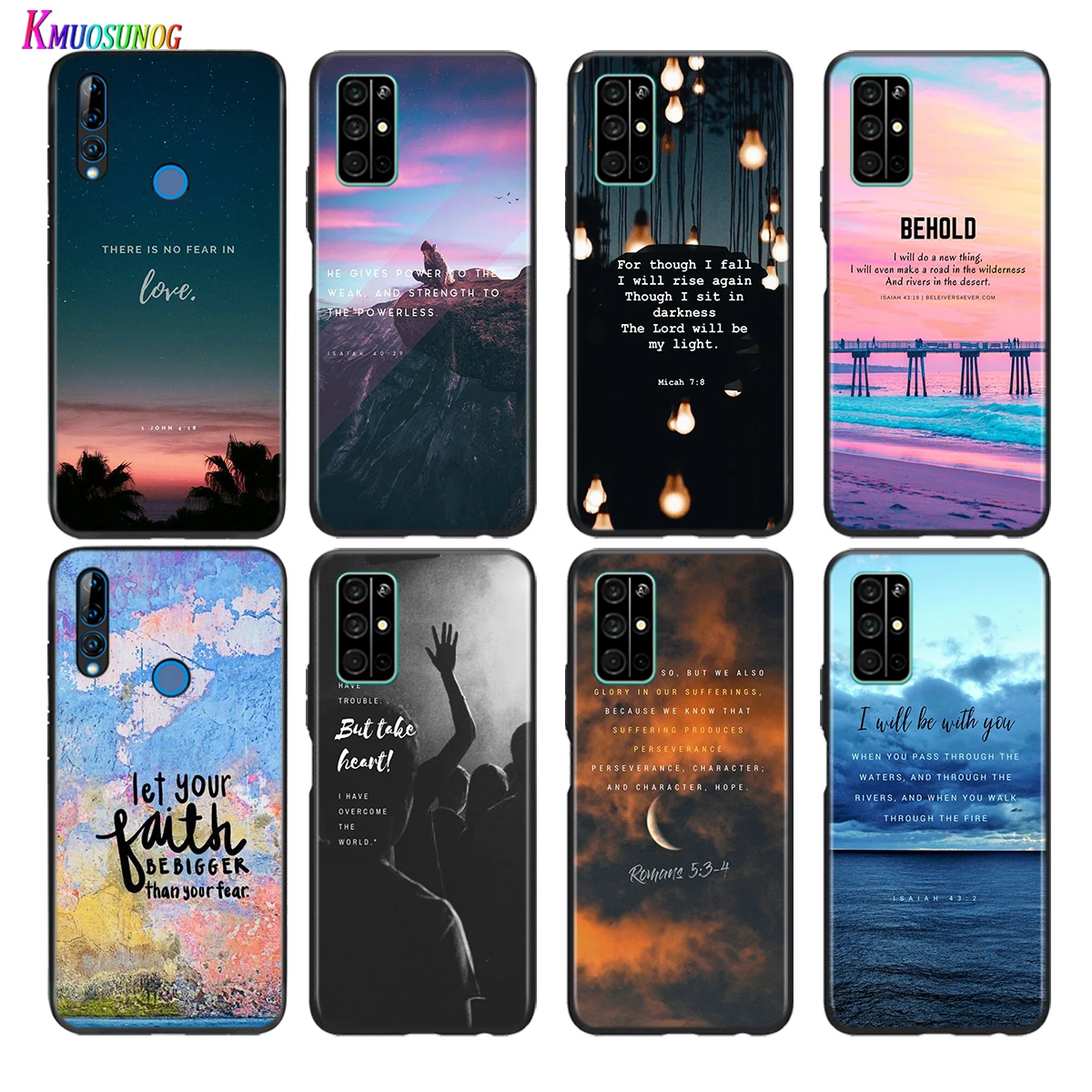 

Soft Black Cover Bible verse For Honor 30 30S V30 V20 9N 9S 9A 9C 20S 20E X10 20 7C Lite Pro Plus Phone Case