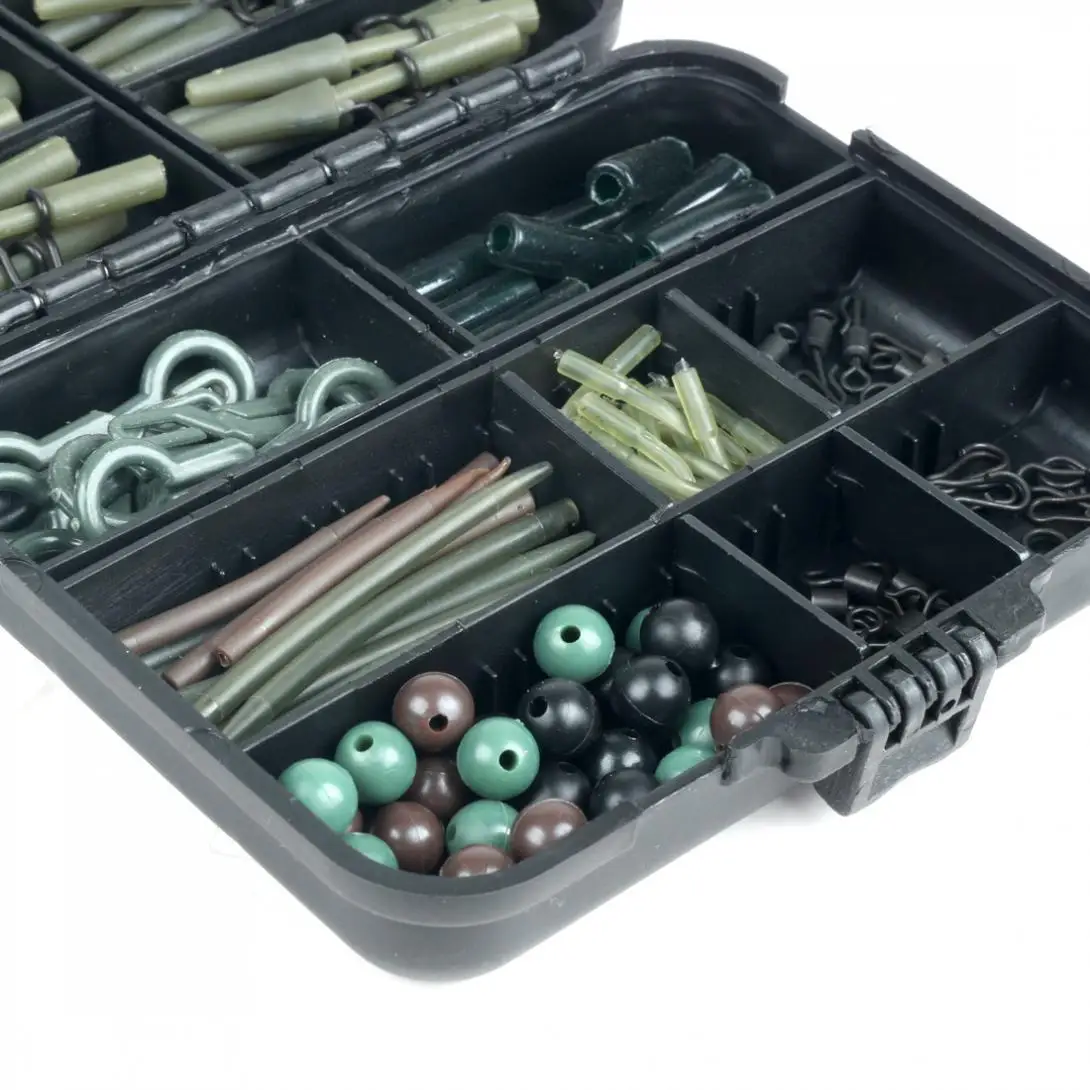 Набор рыболовных принадлежностей для ловли карпа 180 шт. включая трубку с крючком