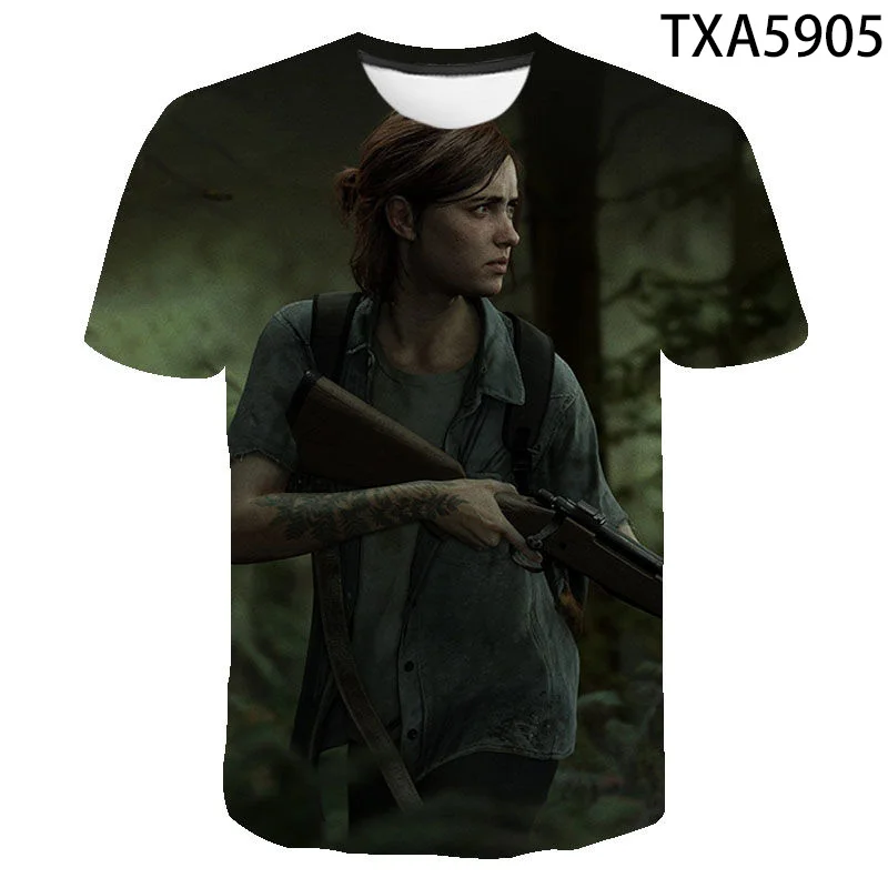 Летняя новая модная футболка Last Of Us 2 мужская женская Детская с 3D принтом и