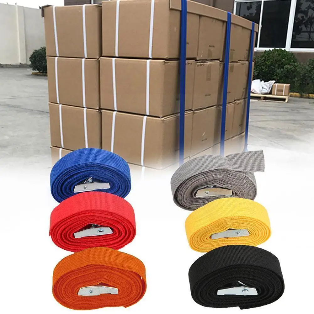 

2M Buckle Tie-Down Belt Cargo Straps With Metal Buckle Belts Strong Motorcycle Accessories Car For Luggage Rope Ratchet Bag Q5F7