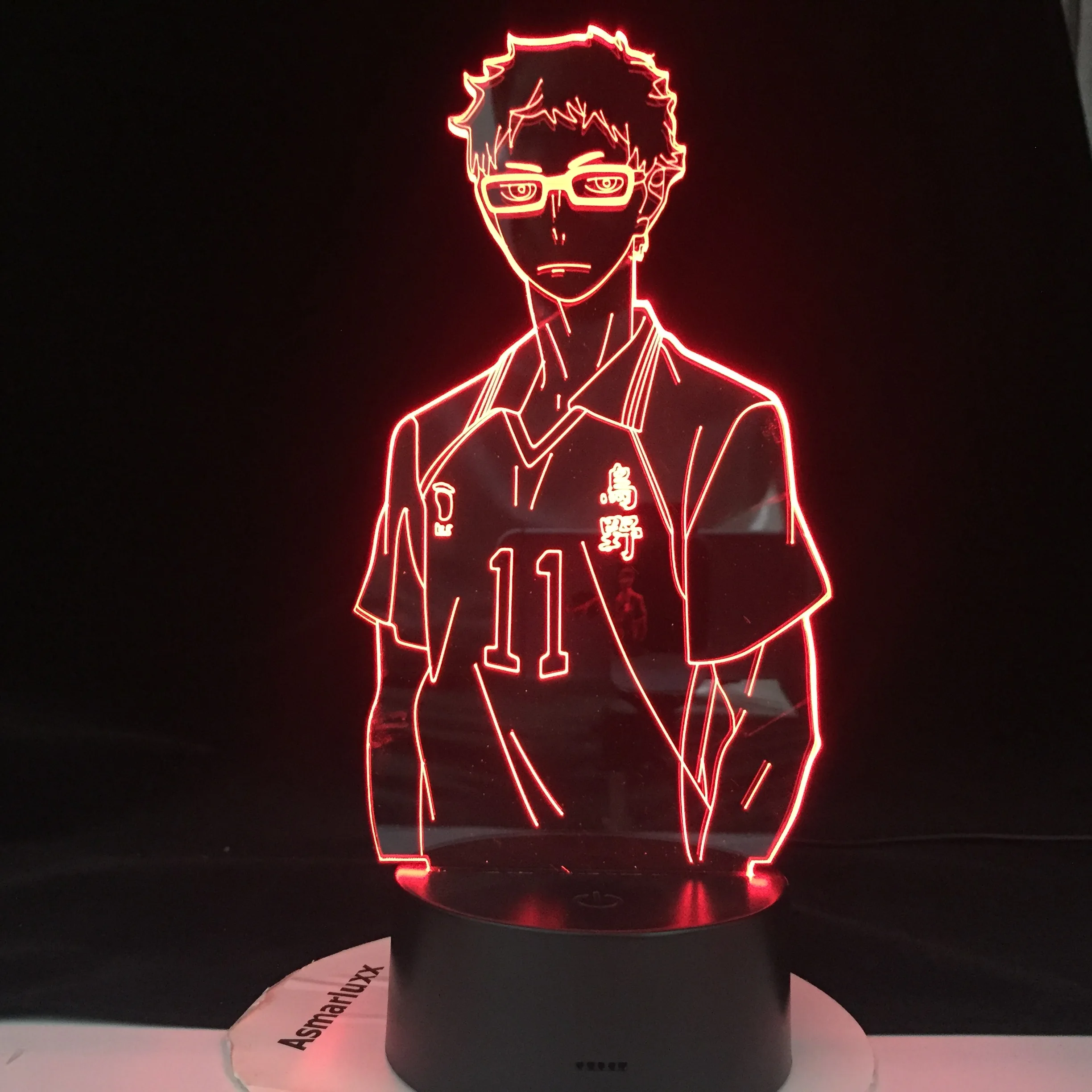 Светодиодная лампа для аниме KEI TSUKISHIMA (HAIKYUU) подарок манги 3d ночсветильник хорошо
