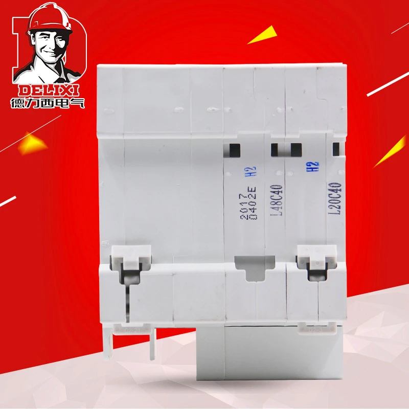 Delixi cdb6ile 2 p 400 v 10a 16a 20a 25a 32a 63a corrente residual mini disjuntor sobrecarga curto proteção contra escapamento m |