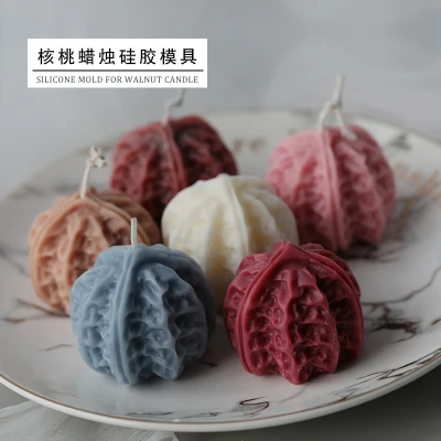 Силиконовая форма PRZY в виде грецкого ореха для мыла гипсовые шоколадные