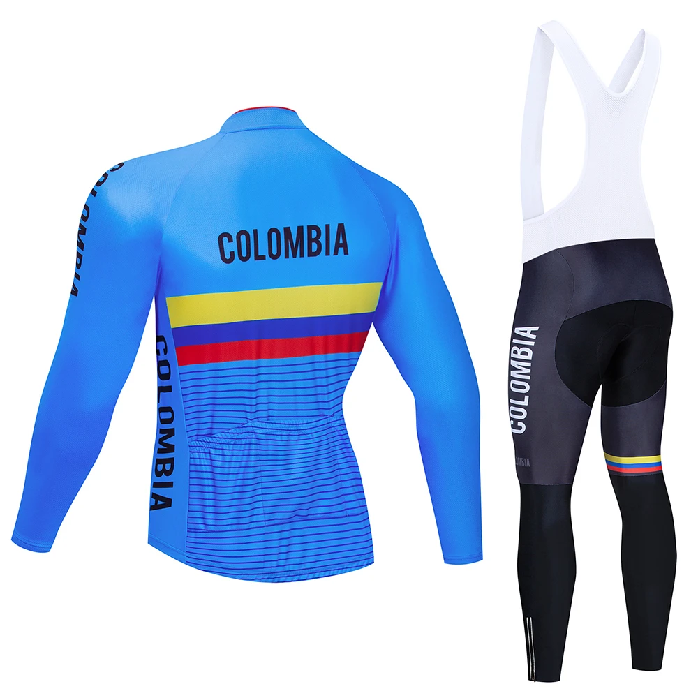 Новинка 2020 года велосипедный комплект из Джерси с длинным рукавом COLOMBIA 19D