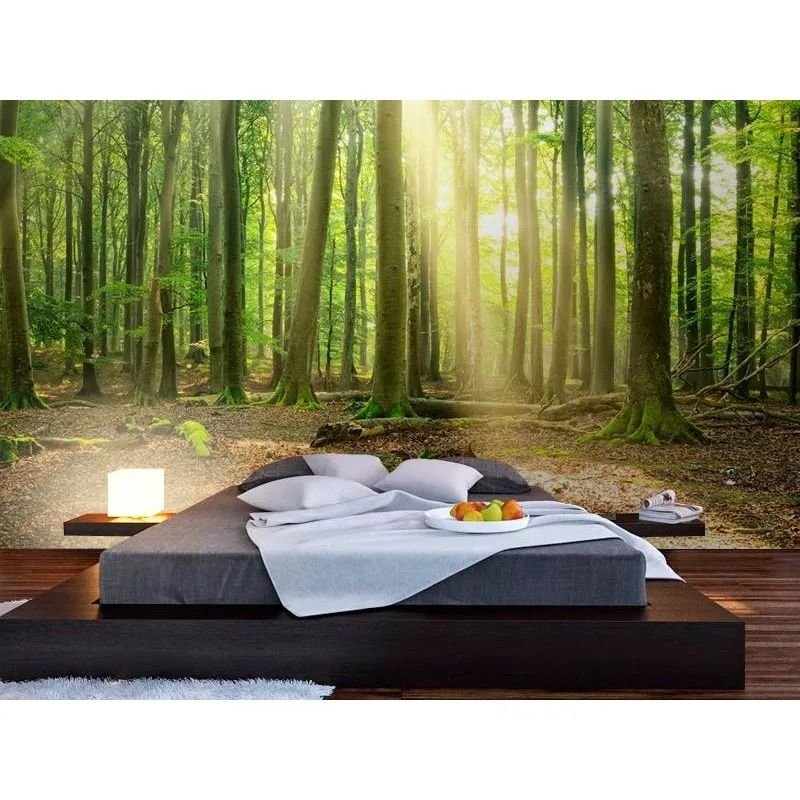 Изготовленные на заказ с художественной фотографией обои солнце лес