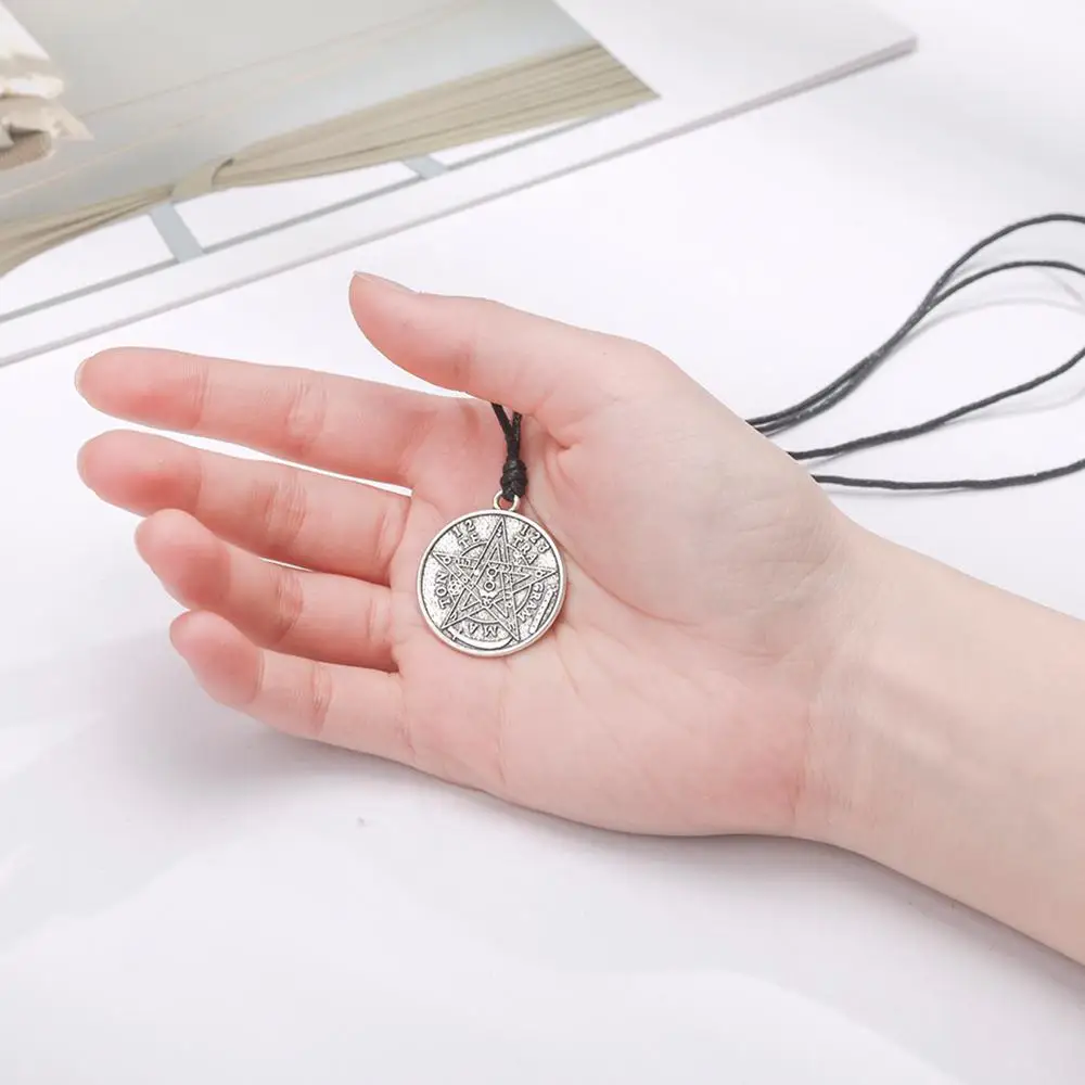 LIKGREAT сатаны тетраграмматон Пентаграмма пятиконечная звезда круглый кулон