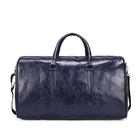 Модная мужская дорожная сумка, чемодан на плечо, вместительная портативная деловая сумка из искусственной кожи, повседневный мужской саквояж кросс-боди