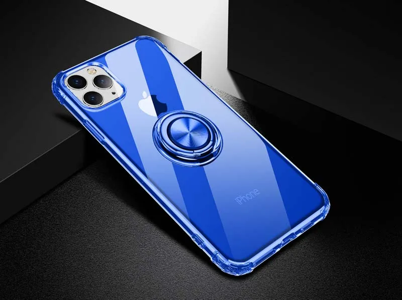 XSDTS Прозрачный 3D противоударный чехол для iPhone 11 Pro XS Max X XR 8 7 6 6S Plus держатель с магнитным креплением автомобильная подставка для стенда чехол Капа
