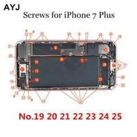 100pcs screws for iphone 7 plus 7plus back housing fix screw replacement repair part no 19 20 21 22 23 24 25