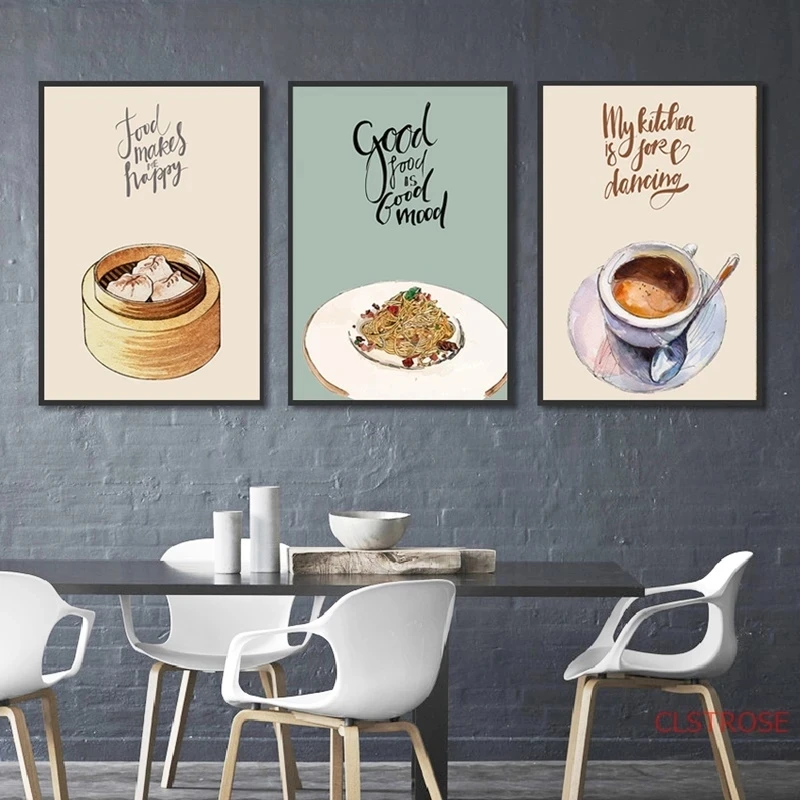 Постеры в китайском стиле для кухни ресторана домашний декор чайник кофе лапша