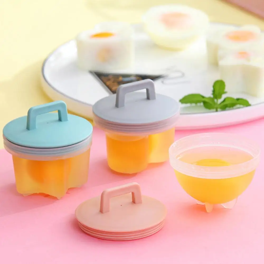 4 шт./компл. практичный пластиковый кухонный котел для яиц с крышкой и кисточкой